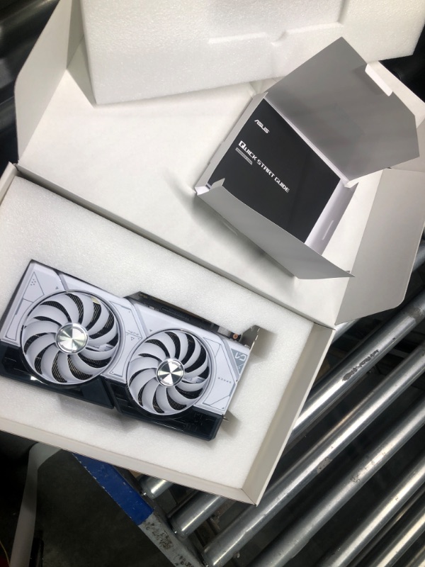 Photo 1 of ASUS Dual GeForce RTX™ 4070 White OC Edition 12GB GDDR6X (PCIe 4.0, 12GB GDDR6X, DLSS 3, HDMI 2.1, DisplayPort 1.4a, 2.56-Slot Design, Axial-tech Fan Design, 0dB Technology, and More) White DUAL-RTX4070-O12G-WHITE