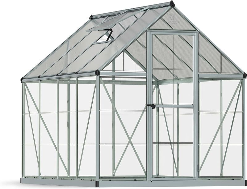 Photo 1 of **USED**
**NOT COMPLETE**  Palram - Canopia Hybrid 6' x 8' Greenhouse - Silver Silver 6' x 8' x 7'