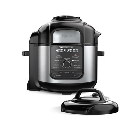 Photo 1 of **USED** NINJA Foodi Deluxe 8 Qt. Black Electric Pressure Cooker and Air Fryer, Silver