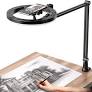 Photo 3 of 10" Desk Ring Light with Stand and Phone Holder, Overhead Phone Mount with Flexible Articulating Arm&Desktop C-Clamp, for Zoom Meetings, Live Streaming, Makeup, Nail Art, YouTube Video Recording