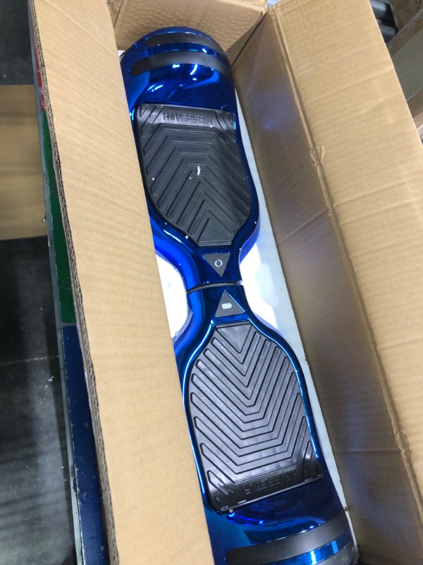 Photo 3 of ** FOR PARTS ONLY** Hoverboard All-Terrain LED Flash Wide All Terrian Wheel with Bluetooth Speaker Dual LED Light Self Balancing Wheel Electric Scooter Chrome Blue