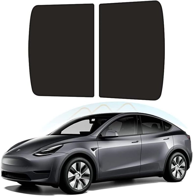 Photo 1 of D-Lumina for Tesla Model Y Roof Sunshade, Glass Sunroof Shade Window Insulation UV & Heat Protection for Model Y Accessories 2020-2023, Upgraded Double-Layer Design Sun Shade Won't Sag (Set of 2)