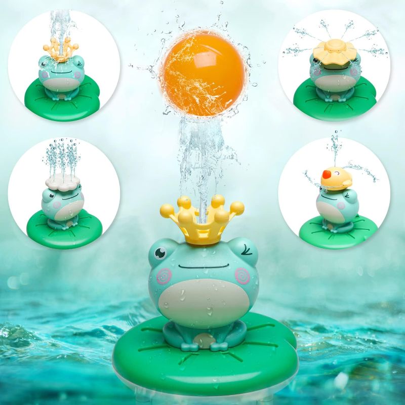 Photo 1 of Baby Bath Toys for Kids, 4 Modes Water Spray Bath Toy Sprinkler Bathtub Toys for Toddlers 1-3, Swimming Pool Games Water Play Set Gift for Bathtub Shower Beach Infant Kids Boys Girls Age 2-7 Years Old