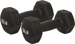 Photo 1 of  Fitness Neoprene Coated Hex Shaped Dumbbell Non-Slip Fitness Weights for Home Gym Exercise, Full Body Workout Strength Building, Weight Loss, Sold in Pairs - Sizes - 2LB, 5LB, 8LB, 10LB