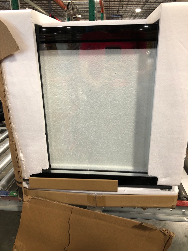 Photo 3 of **FOR PARTS**Antarctic Star 18 Bottle 70 Can Wine Cooler/Cabinet Beverage Refrigerator Small Mini Fridge Clear Front Glass Door Counter Top Red Cellar Beer Soda Bar Quiet Compressor Freestanding 1.6 cu.ft Black ****USED**** 