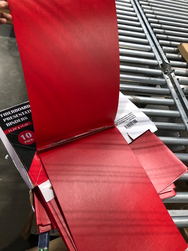 Photo 3 of 
10 PACK ESKEAR Fiberboard Binder, 11.25 X 17.25 , Letter Size, for Pressboard Report Cover,12 per Box (Red) (Color)
