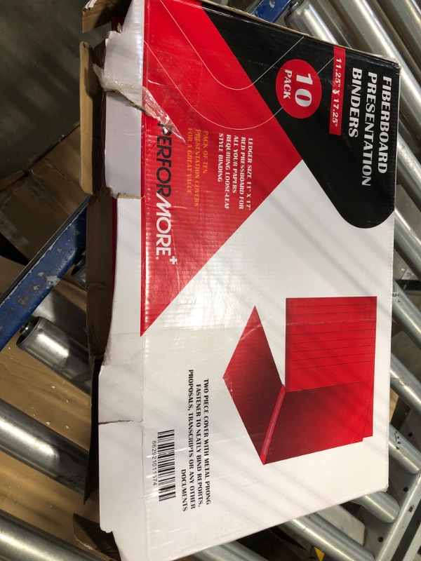 Photo 2 of 
10 PACK ESKEAR Fiberboard Binder, 11.25 X 17.25 , Letter Size, for Pressboard Report Cover,12 per Box (Red) (Color)
