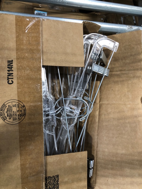 Photo 1 of 5131 Clear Plastic Hangers with 360 Swivel Metal Hook and Sturdy Metal Clips, Great for Pants/Skirts/Slacks/Bottoms, 14 Inch (Pack of 10) Clear, 14-Inch (Pack Of 10) Pants/Skirts/Bottoms