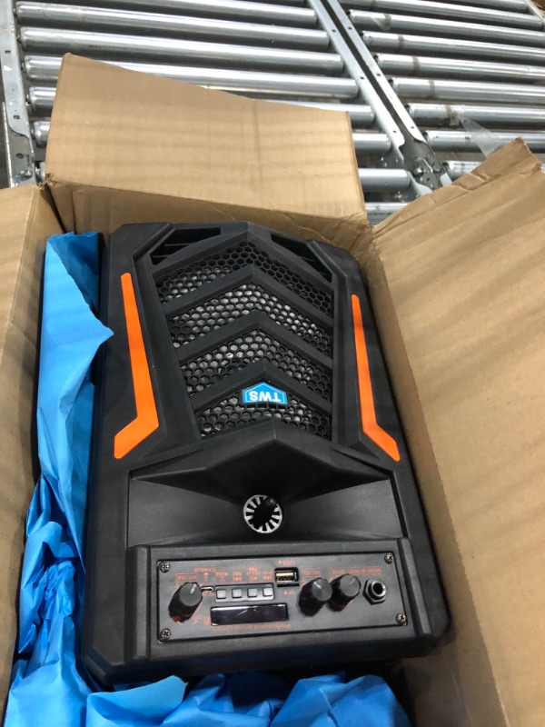 Photo 1 of EIFER Wireless Bluetooth Speakers with 8 Inch 50W Big Speaker, Wired Microphone Input, FM Radio, TF/USB Playback, Portable with Volume, Echo, Mic Knobs, Perfect for Indoor/Outdoor Party and as a Gift F2-New