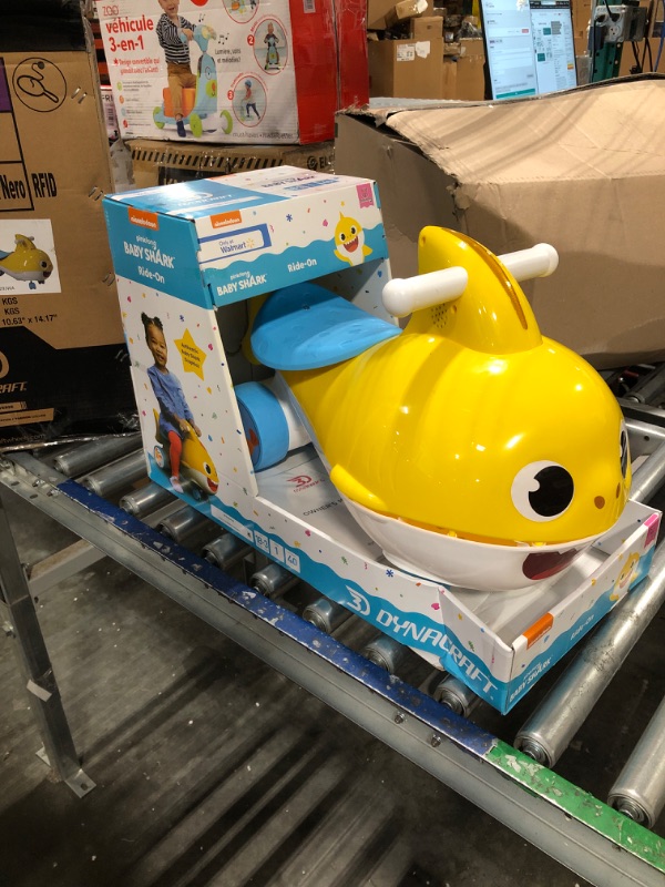 Photo 2 of Dynacraft Baby Shark Push Ride-on Toy for Chidlren Ages 18 Months - 3 Years***MINOR DAMAGE (Shown in Pictures)****