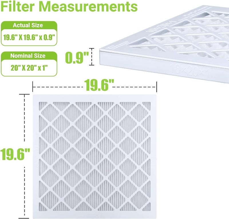 Photo 1 of Air 20x20x1 MERV 8 Pleated HVAC AC Furnace 1 Air Filters 
