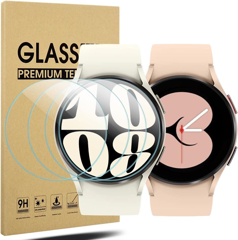 Photo 1 of *****missing 2 of them*****Suoman 4-Pack for Samsung Galaxy Watch 6 40mm / Galaxy Watch 5 40mm / Galaxy Watch 4 40mm Screen Protector, [Perfectly Fit] Tempered Glass Protector for Galaxy Watch 6/5 / 4 (40mm) Smartwatch