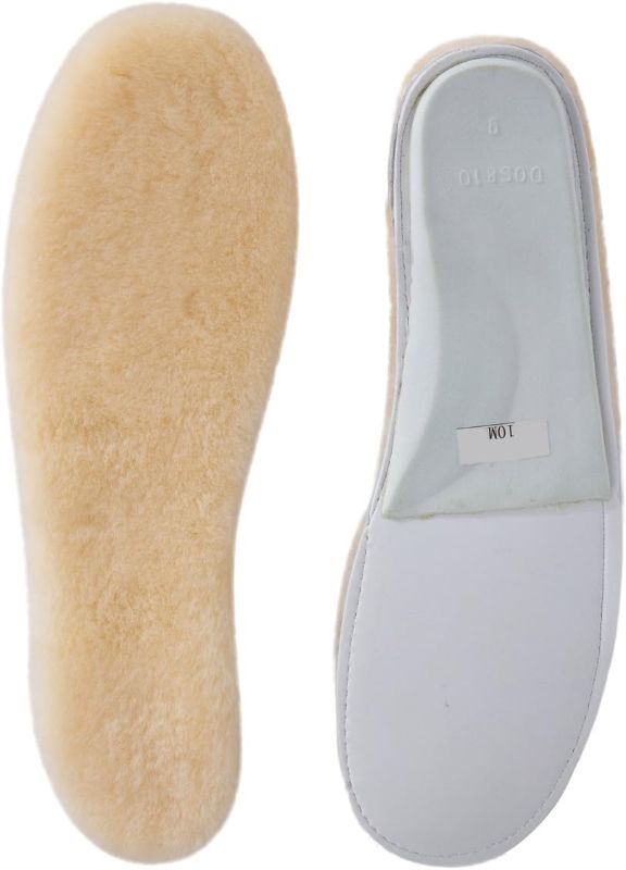 Photo 1 of ABUSA Sheepskin Insoles Women's Premium Think Wool Fur Fleece Inserts Cozy & Fluffy 9