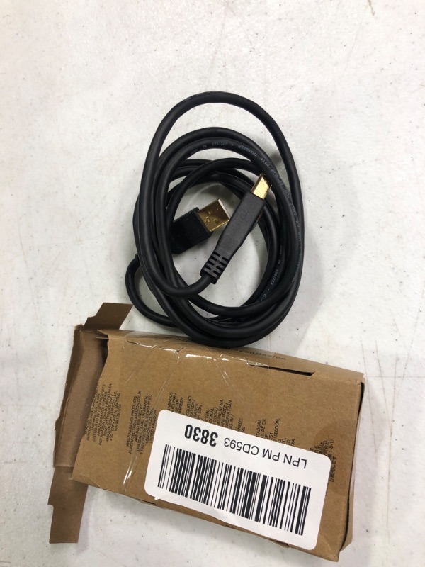 Photo 2 of Amazon Basics USB 2.0 Printer Cable - A-Male to B-Male Cord - 6 Feet (1.8 Meters), Black 6 Feet 1
