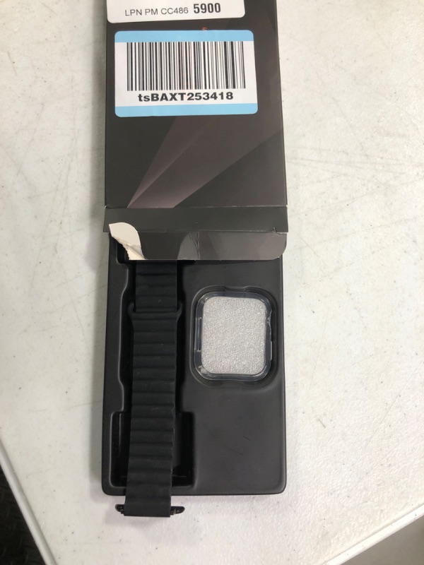 Photo 1 of HITZEE Compatible with Apple Watch Band 49mm 45mm 44mm 42mm 42mm 41mm 40mm 38mm, Double Sided Silicone Magnetic Band Compatible for Apple Watch Ultra 2 Series 9 8 7 SE 6 5 4 (44/45/49mm, Black Gray)