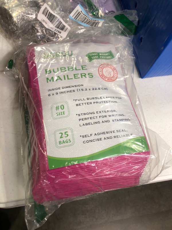 Photo 2 of UCGOU Bubble Mailers 6x10 Inch Hot Pink 25 Pack Poly Padded Envelopes Small Business Mailing Packages Opaque Self Seal Adhesive Waterproof Boutique Shipping Bags for Jewelry Makeup Supplies #0 Hot Pink 6x10" 25PC