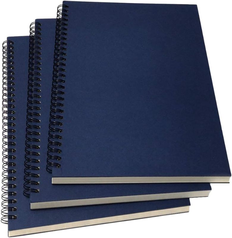 Photo 1 of  Spiral Notebook Lined, Spiral Ruled Journal with Hard Kraft Cover, 70 Sheets
