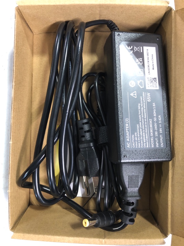 Photo 2 of 19V AC Adapter Power Cord Monitor for Acer LCD H236HL SA230 G276HL S230HL G246HL G206HQL S271HL S240HL G236HL S220HQL S202HL; Aspire E15 N15Q1 N16Q2 E5 E5-575 E5-521 R3 R3-471 Laptop Charger