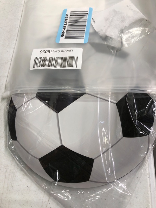 Photo 2 of Yexiya 32 Pcs Soccer Ball Cutout Paper Soccer Party Decorations Soccer Party Favor Football Banner Bulletin Board Sports Theme Party Supplies with Glue Point for Classroom Boys Soccer Fans Birthday