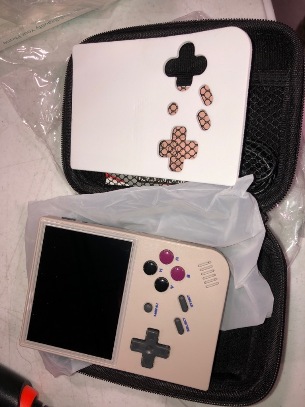 Photo 1 of CredevZone RG35XX Handheld Game Console 3.5 inch IPS Retro Games Consoles Classic Emulator Hand-held Gaming Preinstalled Hand Held Video System with Portable Case 64GB Gray Retro Gray