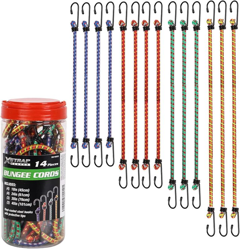 Photo 1 of 
XSTRAP STANDARD 14 Pieces Standard Bungee Kit - Includes 18”, 24”, 30”, 40” Bungee Cords with Hooks