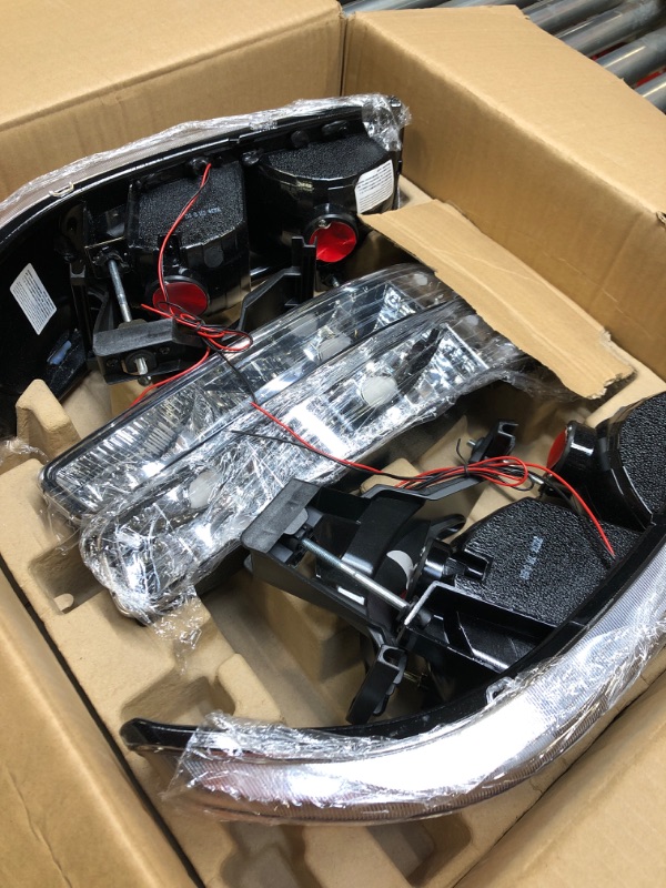 Photo 1 of PIT66 LED DRL BAR Headlights, Compatible with 1999-2007 GMC Sierra 1500/2001-2007 GMC Sierra 1500HD 2500HD 3500/1999-2004 GMC Sierra 2500/99-06 GMC Yukon, Clear Lens Chrome Housing Amber Reflector 1999-2007 Sierra Clear Lens Chrome Housing Amber Reflector