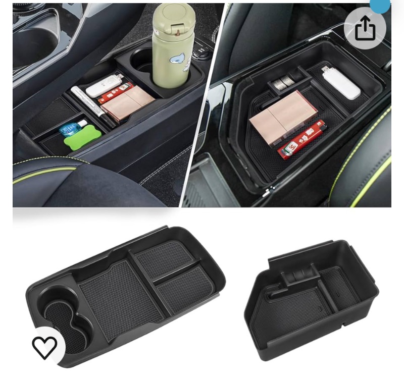 Photo 1 of 
Center Console Organizer Lower Tray Compatible with 2022 2023 2024 KIA EV6 Armrest Storage Box Cup Holder ABS Material Interior Accessories