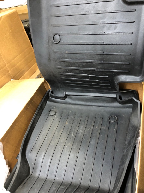 Photo 5 of Maysoo Tesla Model Y Floor Mats, Tesla Model Y 5-Seat 2020-2023 Accessories, All Weather Floor Mat Front Rear Cargo Liner Mat, Heavy Duty Floor Mats (Model Y(1st & 2nd Row)) Model Y floor mats(1st & 2nd Row)