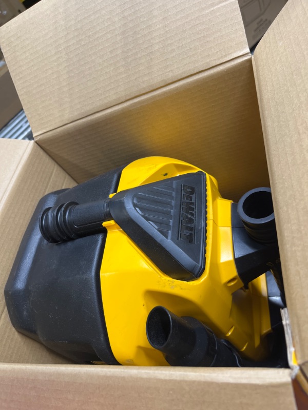 Photo 3 of *** USED FOR PARTS** DEWALT 20V MAX Cordless Wet-Dry Vacuum, Tool Only (DCV580H),Black, Yellow, 17.10 Inch x 12.80 Inch x 12.30 Inch