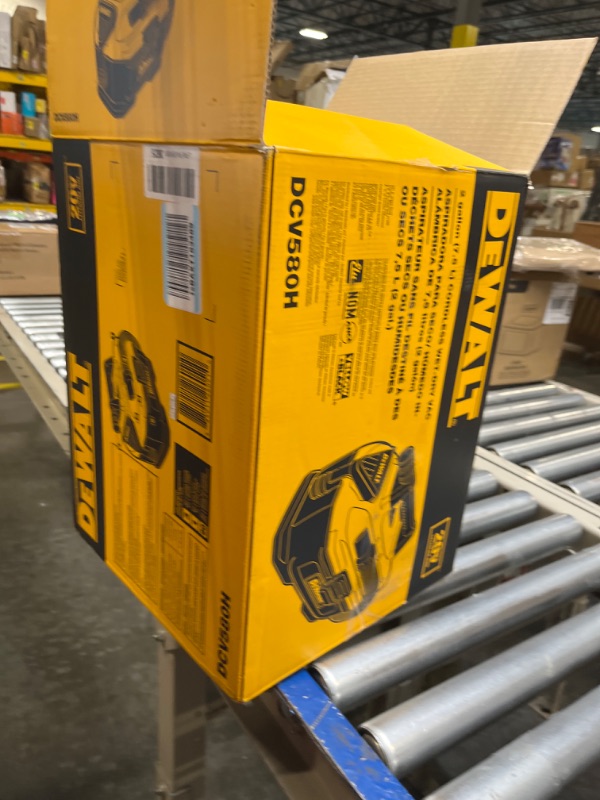 Photo 2 of *** USED FOR PARTS** DEWALT 20V MAX Cordless Wet-Dry Vacuum, Tool Only (DCV580H),Black, Yellow, 17.10 Inch x 12.80 Inch x 12.30 Inch