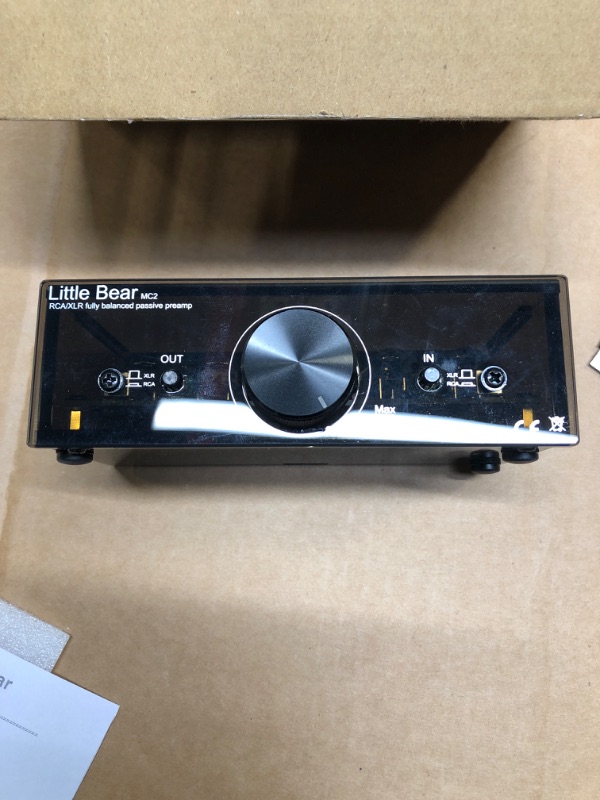 Photo 1 of Nobsound Little Bear MC2 Mini Fully-Balanced/Single-Ended Passive Preamp; Hi-Fi Pre-Amplifier; XLR/RCA Volume Controller for Active Monitor Speakers (Black)