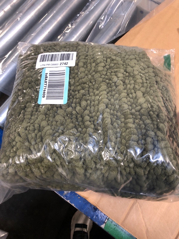 Photo 2 of *USED* DEXI Bath Mat Bathroom Rug Non Slip Absorbent and Soft Floor Mats Washable Chenille for Bathtub Toilet Shower Room Entryway,24"x43" Olive Green