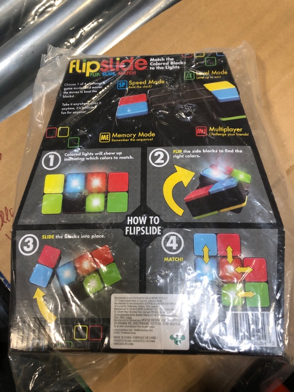 Photo 1 of Flipslide Game, Electronic Handheld Game | Flip, Slide, and Match the Colors to Beat the Clock - 4 Game Modes - Multiplayer Fun
