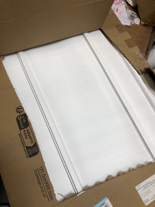 Photo 3 of **USED** Art3d Drop Ceiling Tiles, 24x48in. White (12-Pack) 24"x48" Matte White 12