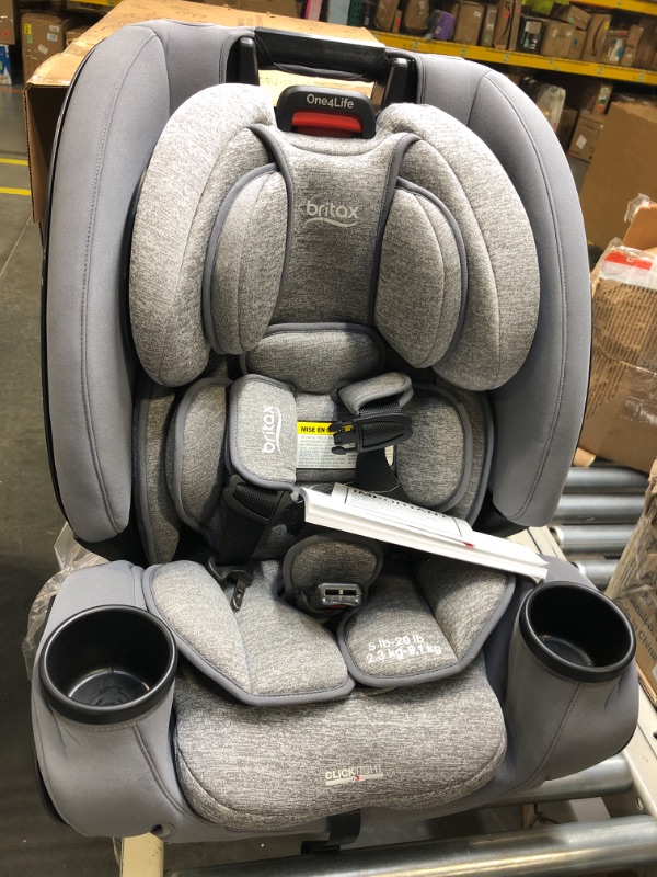 Photo 2 of Britax One4Life Convertible Car Seat, 10 Years of Use from 5 to 120 Pounds, Converts from Rear-Facing Infant Car Seat to Forward-Facing Booster Seat, Performance Fabric, Cool N Dry Moonstone