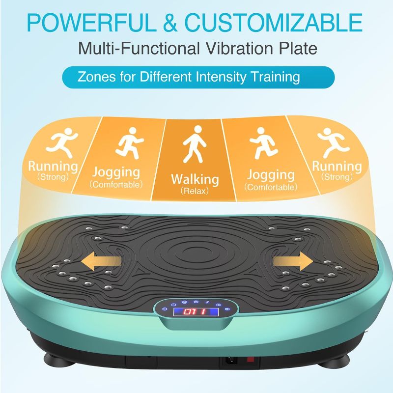 Photo 1 of AXV Vibration Plate Exercise Machine Whole Body Workout Power Vibrate Fitness Platform Vibrating Machine Exercise Board for Weight Loss Shaping Toning Wellness Home Gyms Workout
