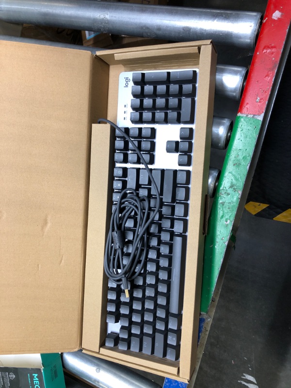 Photo 1 of Logitech K845 Mechanical Illuminated Keyboard, Strong Adjustable Tilt Legs, Full Size, Aluminum Top Case, 104 Keys, USB Corded, Windows (TTC Red Switches) TTC Red TTC Keyboard