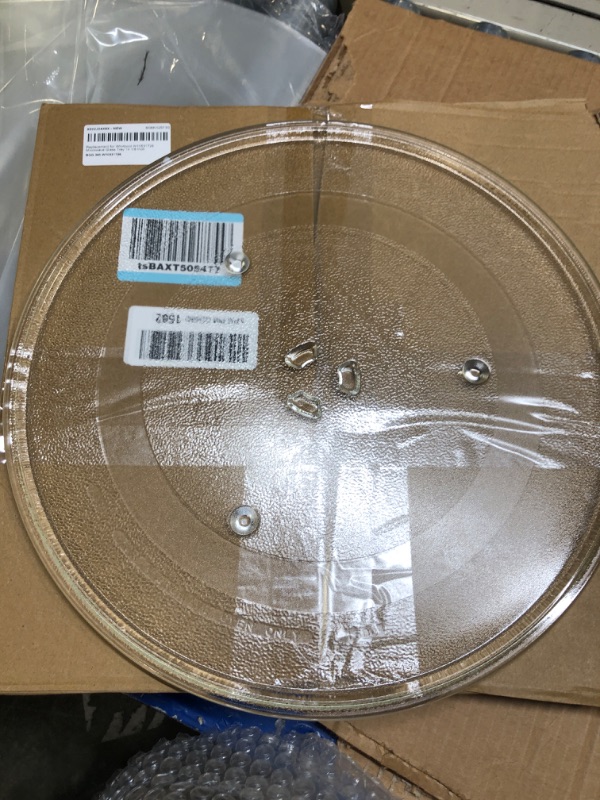 Photo 3 of **USED** 14 1/8" Microwave Turntable Glass Tray by Beaquicy - 14 1/8 INCH Microwave Plate Replacement for GE Microwave - Replaces WB49X10063 WB49X10193 WB39X10038 - Dishwasher Safe