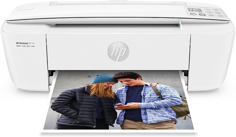 Photo 1 of HP DeskJet 3772 All-in-One Color Inkjet Printer Scanner and Copy, Instant Ink Ready, Wireless Printers for Home and Office, Photo Print, Built-in WiFi, T8W88A (Renewed)
