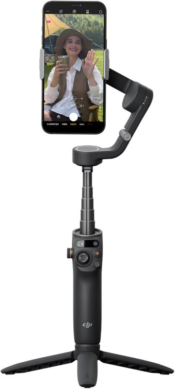 Photo 1 of DJI Osmo Mobile 6 Gimbal Stabilizer for Smartphones, 3-Axis Phone Gimbal, Built-In Extension Rod, Object Tracking, Portable and Foldable, Vlogging Stabilizer, YouTube TikTok, Slate Gray
