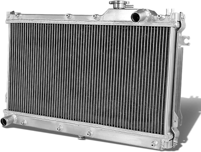 Photo 1 of DNA Motoring RA-MM90-2 2-Row Full Aluminum Radiator, 1 Pack,Metallic
