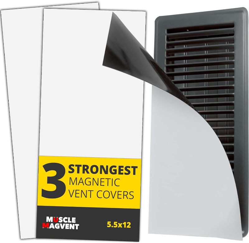 Photo 1 of Ac Vent Cover and Air Vent Covers for Home Floor. Magnetic Vent Cover 2pk 12x5.5x0.46 Inch (cut to size). Use as Register Vent Cover, Ceiling Vent Covers, Vent Covers for Wall Vent, HVAC, Heater