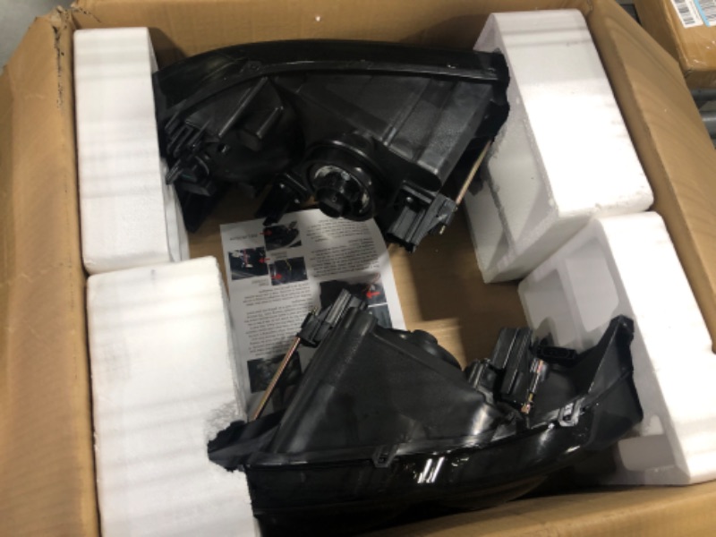 Photo 1 of ADCARLIGHTS 2002 2003 2004 2005 Dodge Ram Headlight Assembly for 2002-2005 Dodge Ram 1500/2003-2005 Ram 2500 3500 Clear Lens Chrome Housing with Amber Reflector Headlamp Replacement Pair OE Replacement A-Chrome Housing Amber Reflector