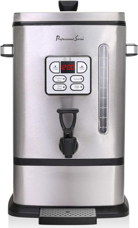 Photo 1 of 50-Cup Digital Coffee Urn, Programmable Timer, Stainless Steel Filter & Body