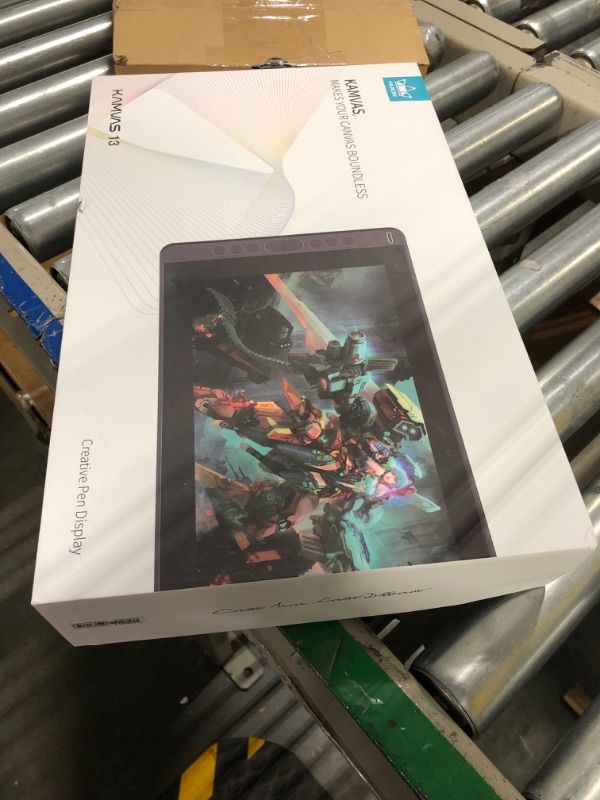Photo 1 of 2020 HUION Kamvas 13 Graphics Drawing Tablet with Screen Pen Display Full Laminated Screen Battery Free Stylus 8192 Pressure Sensitivity Tilt 8 Express Keys with Adjustable stand-13.3inch, Green