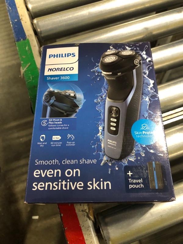 Photo 2 of Philips Norelco Shaver 3600, Rechargeable Wet & Dry Electric Shaver with Pop-Up Trimmer and Storage Pouch, S3243/91 Latest Version Shaver Series 3000