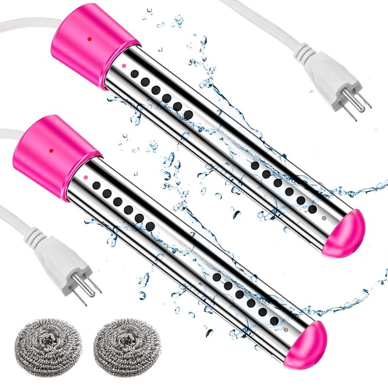 Photo 1 of *Similar Item* 2 Pcs Immersion Water Heater Portable Electric Heater Submersible