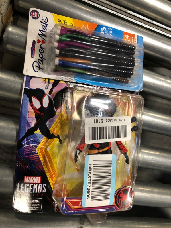 Photo 1 of Marvel Legends Series Spider-Man Across The Spider-Verse Jessica Drew 6-inch Action Figure Toy, 2 Accessories and Paper Mate Mechanical Pencils, Write Bros. Strong #2 Pencil for Less Lead Breakage, 0.9mm, 24 Count
