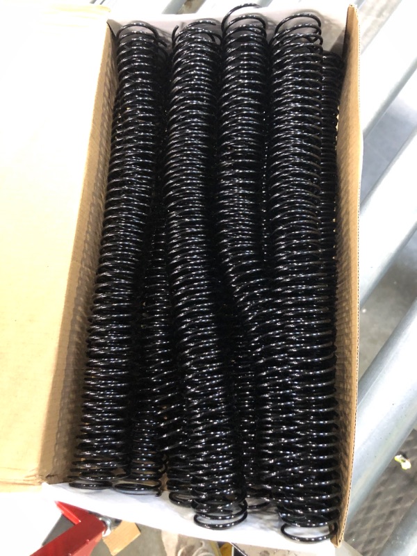 Photo 3 of Binditek 50 Pack Plastic Spiral Binding Coils, 25mm(1") Binding Spirals, 215 Sheet Capacity,4:1 Pitch, Black Binding Spines 25mm (215 Sheet Capacity) 50P , Black