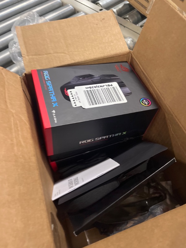 Photo 1 of ASUS ROG Spatha X Wireless Gaming Mouse (Magnetic Charging Stand, 12 Programmable Buttons, 19,000 DPI, Push-fit Hot Swap Switch Sockets, ROG Micro Switches, ROG Paracord and Aura RGB lighting)